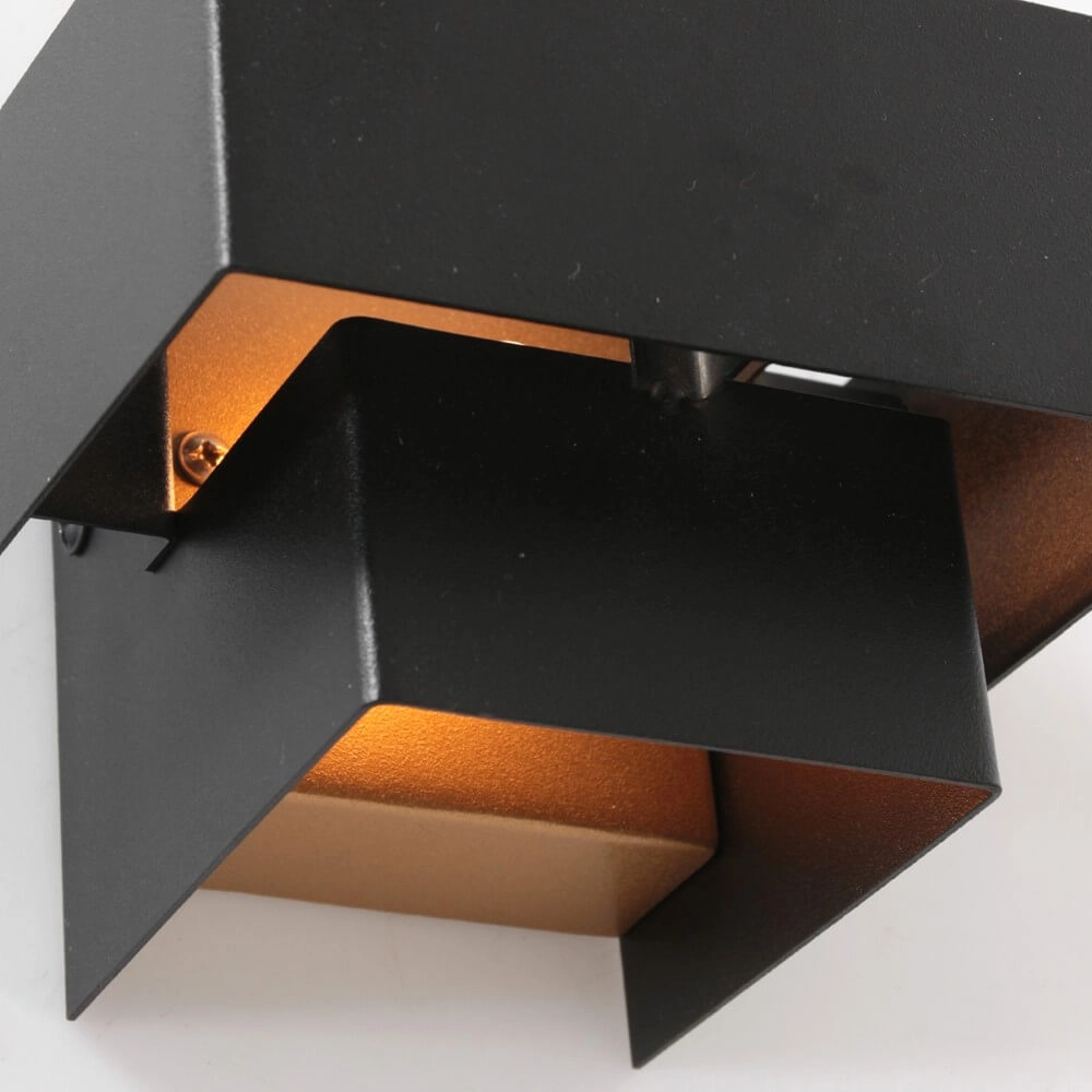 Black wall spotlight Muro square Steinhauer 8712746152708