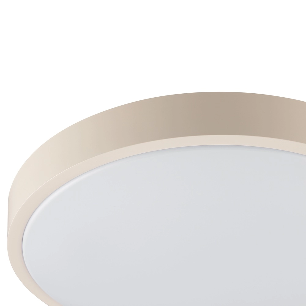 Ceiling light Solistra sand brown with white Ø 34,5cm