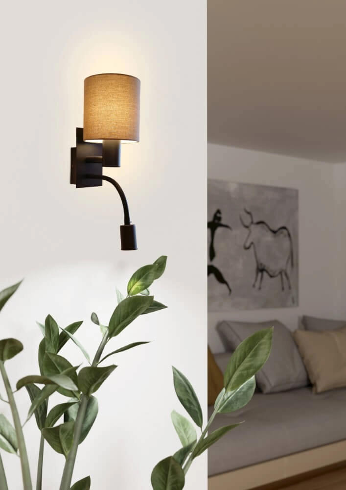 Bedside lamp with reading lamp Pasteri Eglo 9008606251728