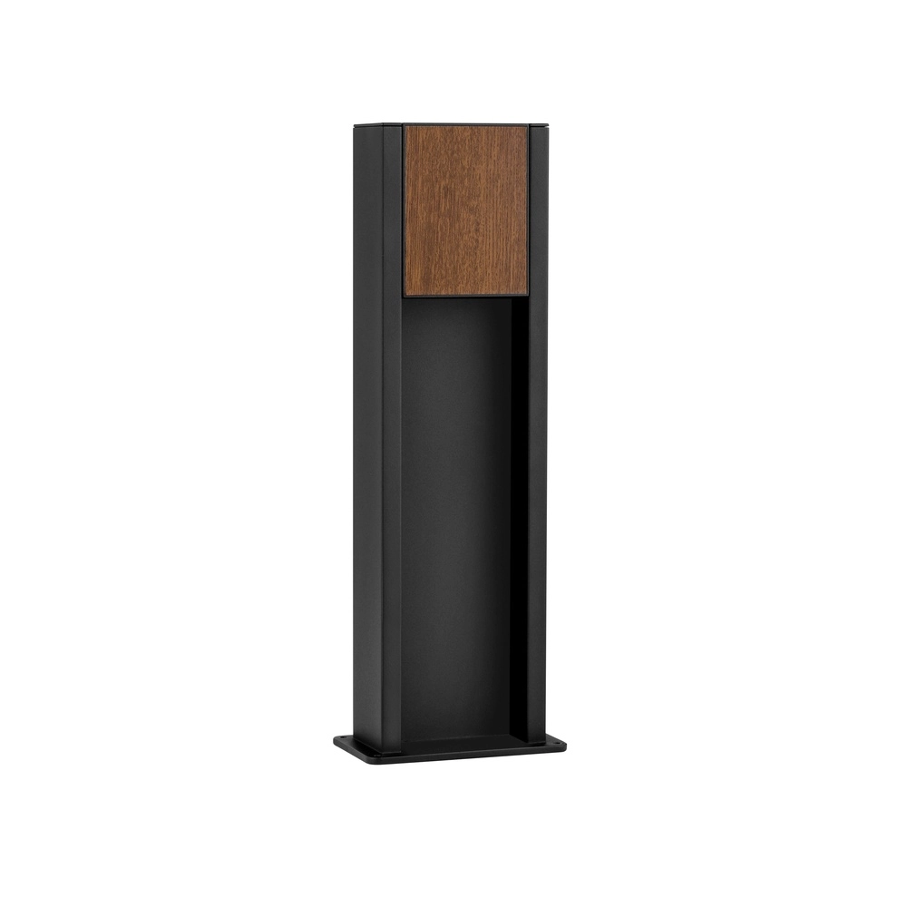 Garden lamp Kioo black with wood Lyora 5212017478801