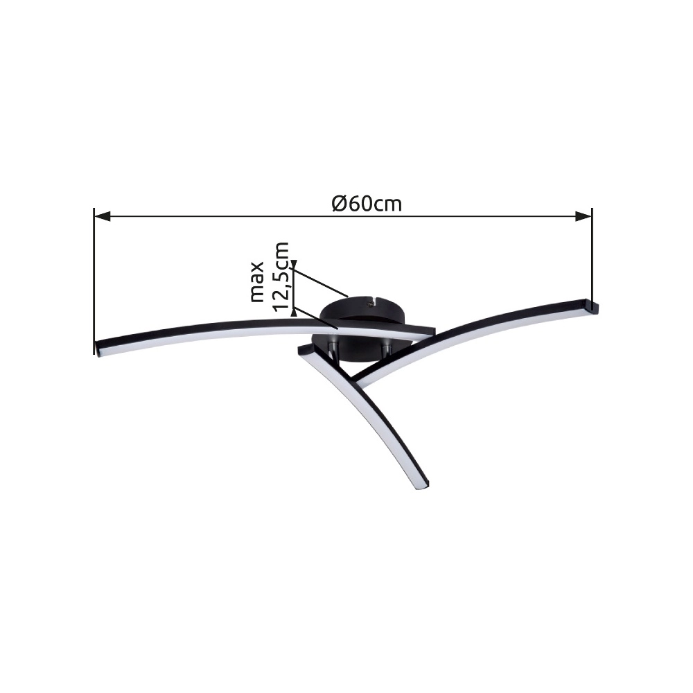 Design ceiling lamp Tansy I Black Globo 9007371401604