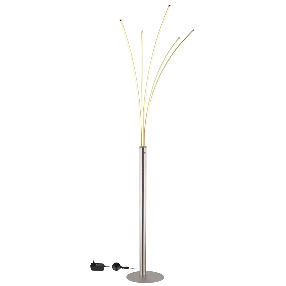 Modern floor lamp Bizzy nickel Globo 9007371452712