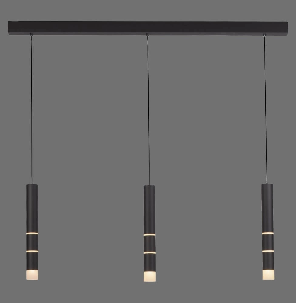 Black hanging lamp Pure Vega 3-light Paul Neuhaus 4012248357576