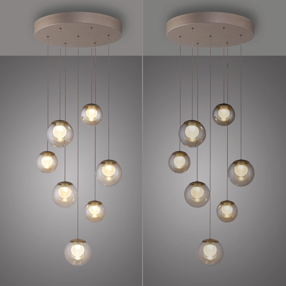 7-light pendant lamp Pure Popup Bronce Paul Neuhaus 4012248396681