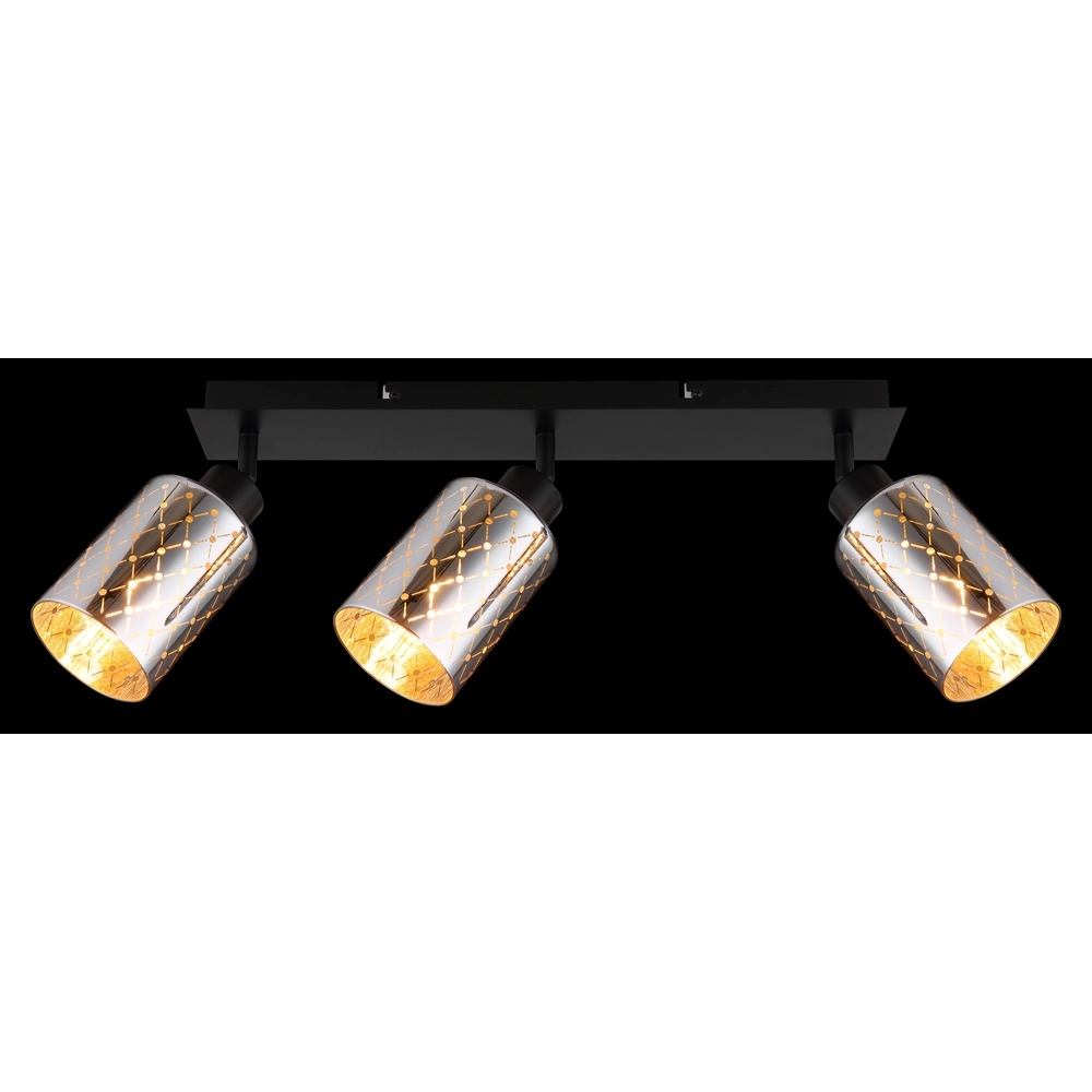 Design ceiling lamp Alonso 3-light black Globo 9007371569250