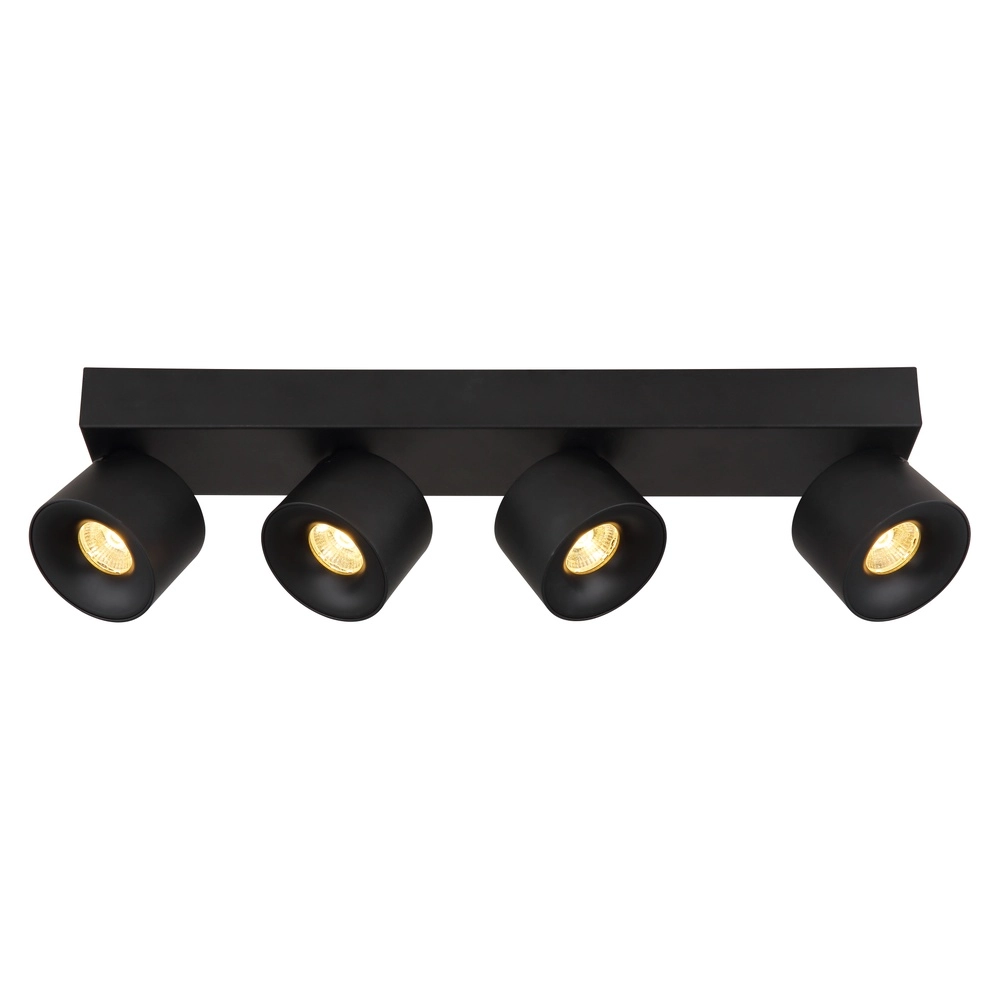 Sleek ceiling lamp Rae 4-light black Globo 9007371459643