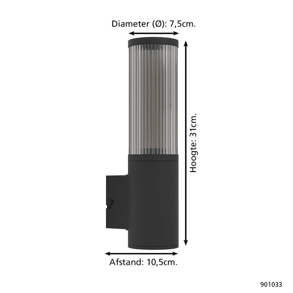 Design wall lamp Salle black Eglo 9008606298075