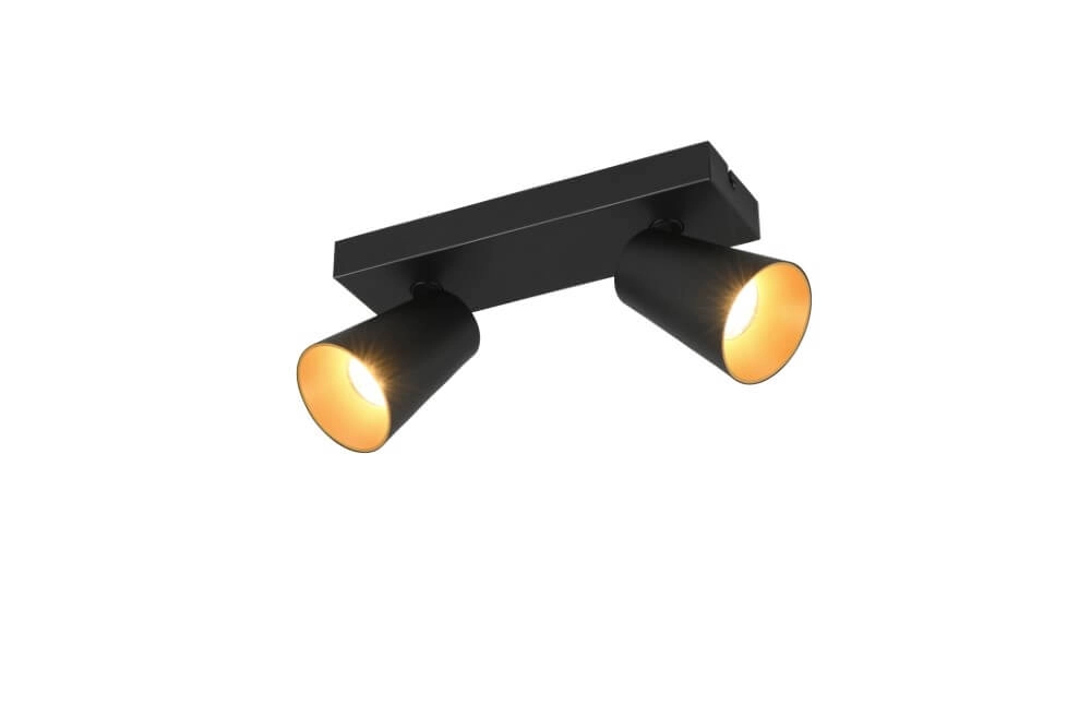 Double surface-mounted spotlight Sharp black
