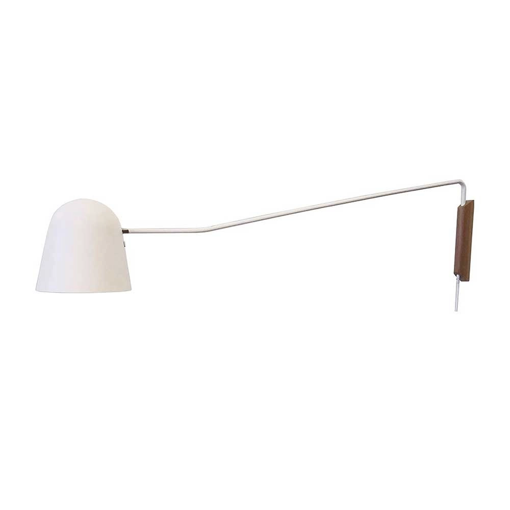 Sleek reading lamp Sensa white with wood