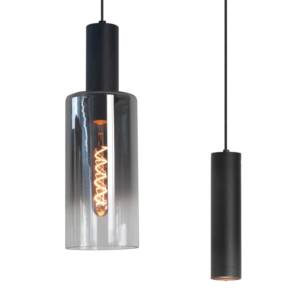 Hanging lamp Perugia black - 3x E27 - 2x GU10 Highlight 8718379046964