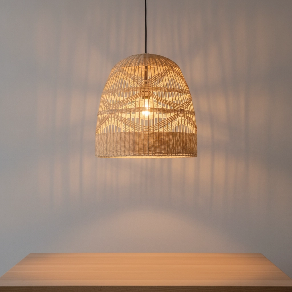 Rattan pendant lamp Marlo Ø 46cm