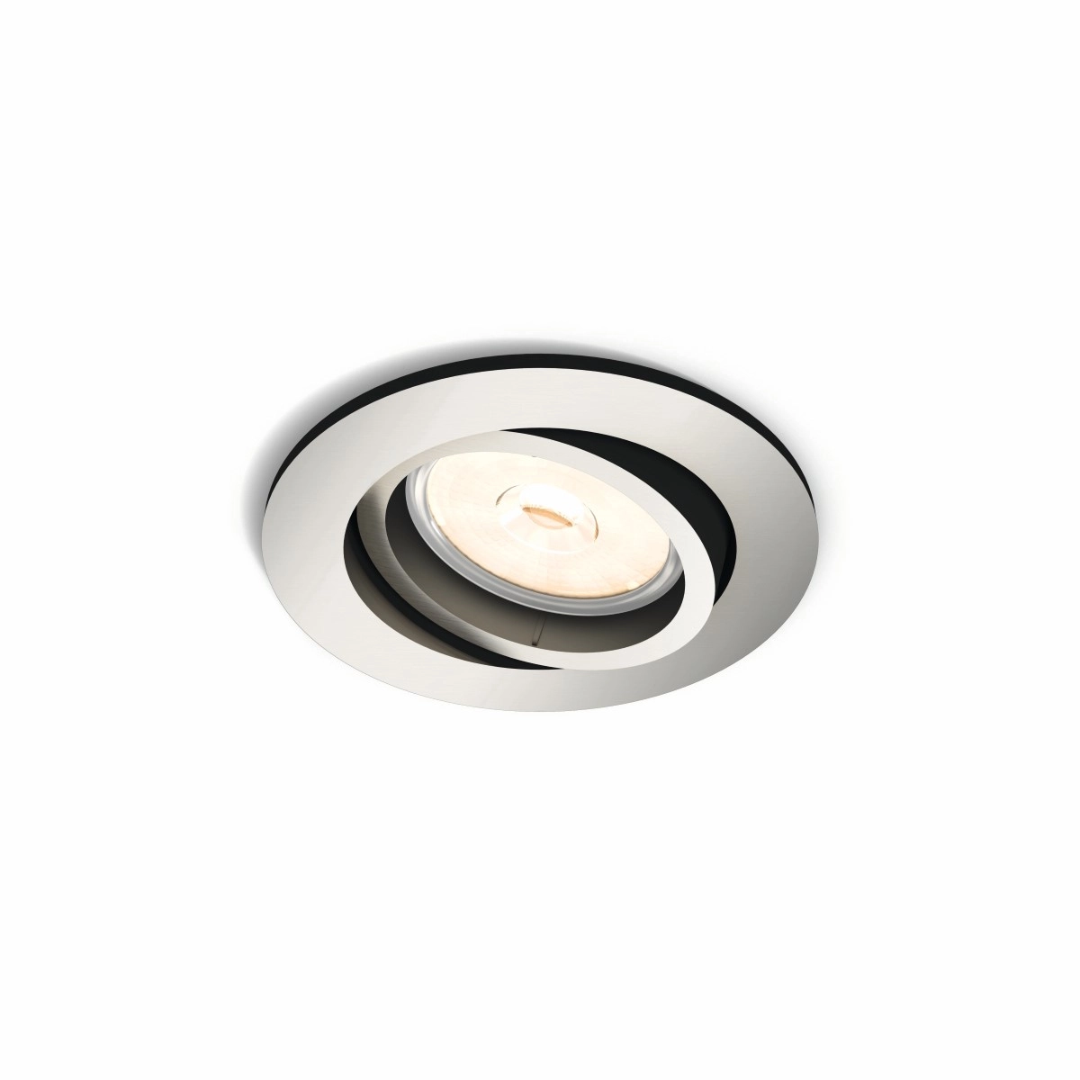 Directional recessed spotlight Donegal GU10 round 9cm nickel Philips 8718696160831