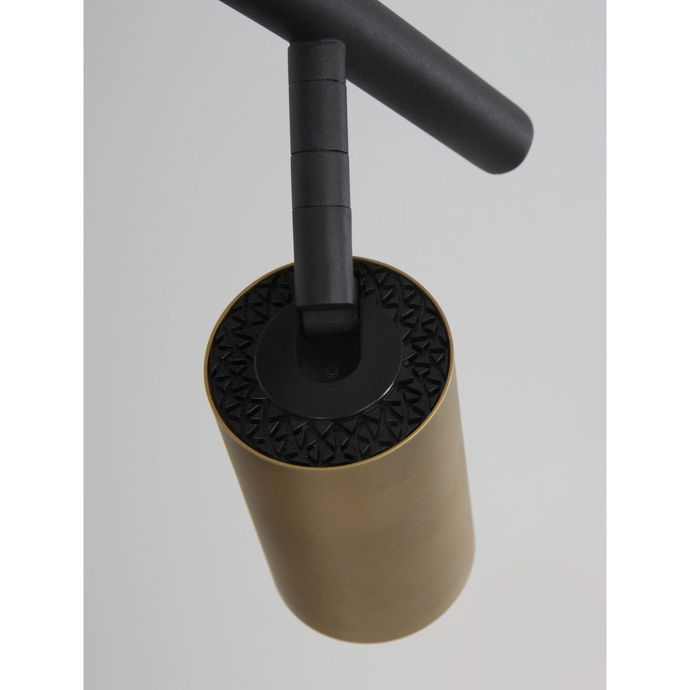 Pendant lamp Pogno 4-light black with gold round Lyora 5212017431301