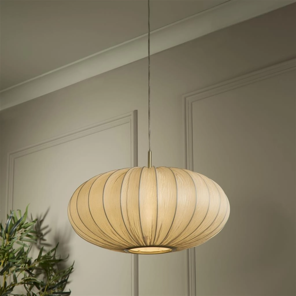Japandi pendant lamp Bonnie Ø 50cm Searchlight 5053423306148