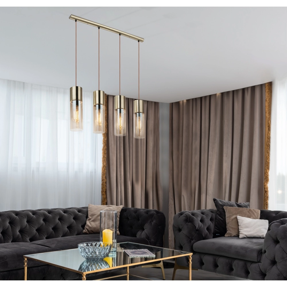 4-light pendant lamp Annika Gold design Globo 9007371370214