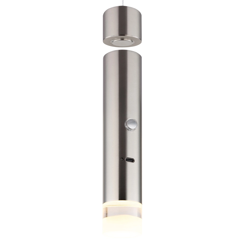 Sleek pendant lamp Pelo nickel Globo 9007371575824