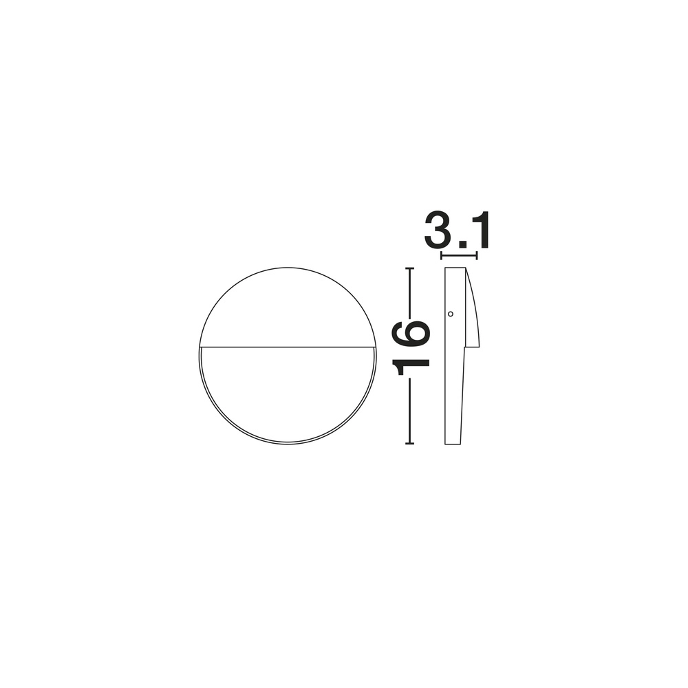 Round wall lamp Rodix white Lyora 5212017478900