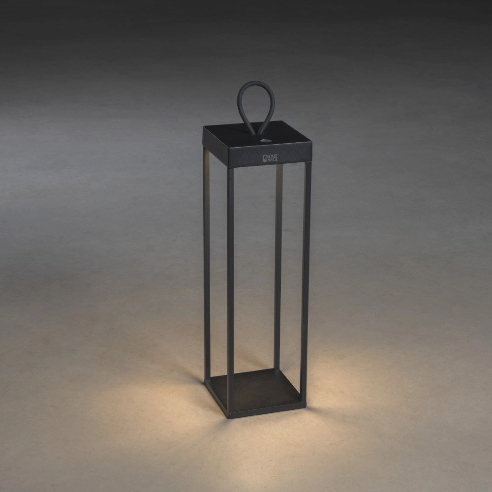 Black Patio Lamp Ravello Rechargeable KonstSmide 7318307812756