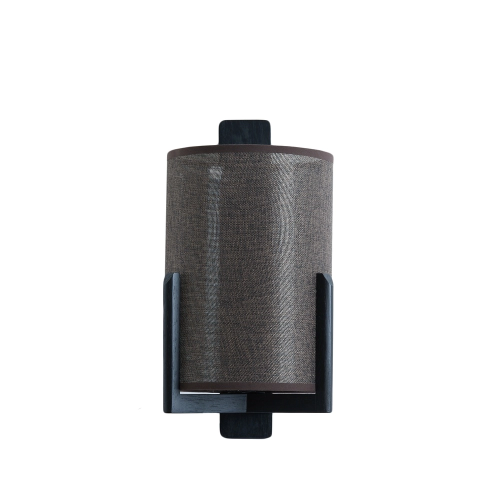 Danish design wall lamp Litto black with linen