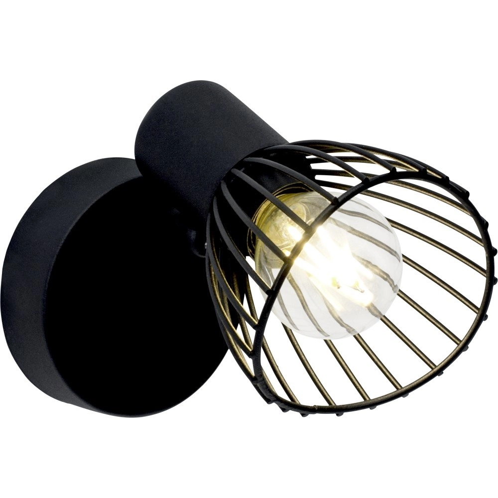 Black wall spotlight Elhi
