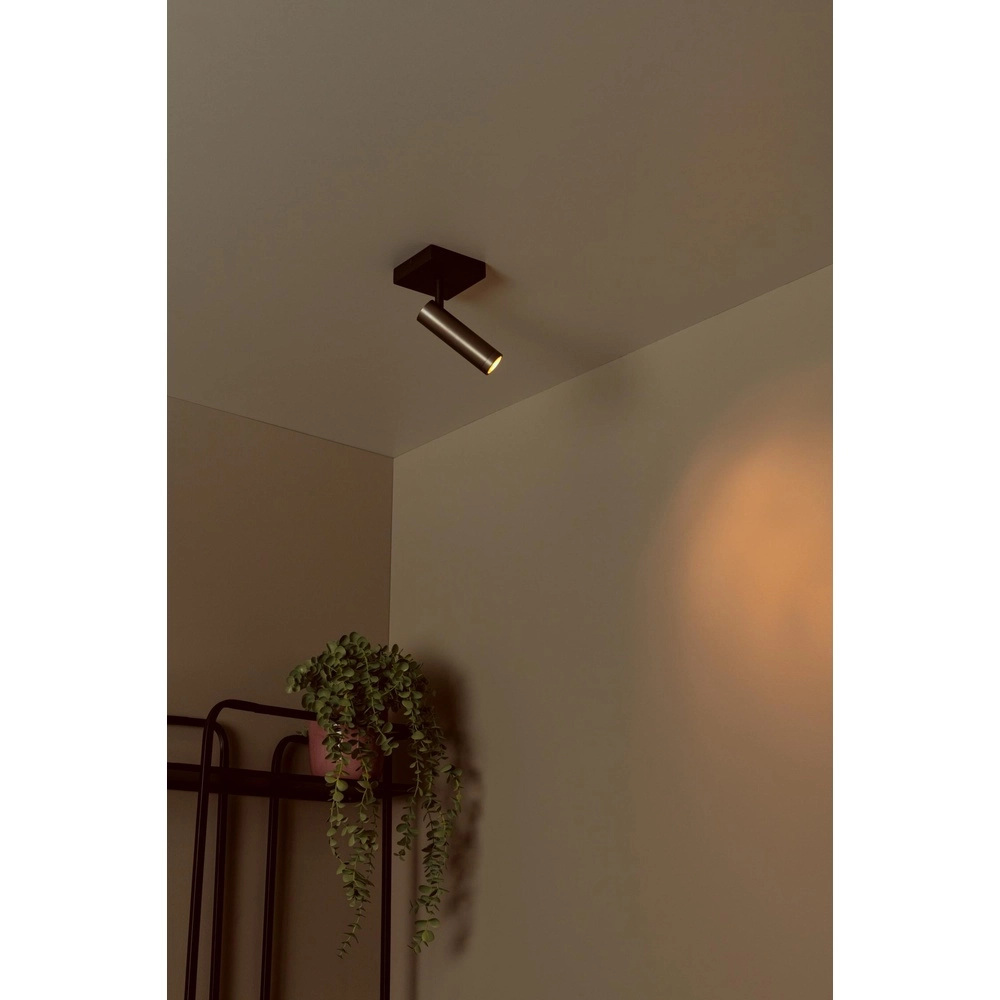 Sleek ceiling lamp Grado metallic grey Lucide 5411212221698
