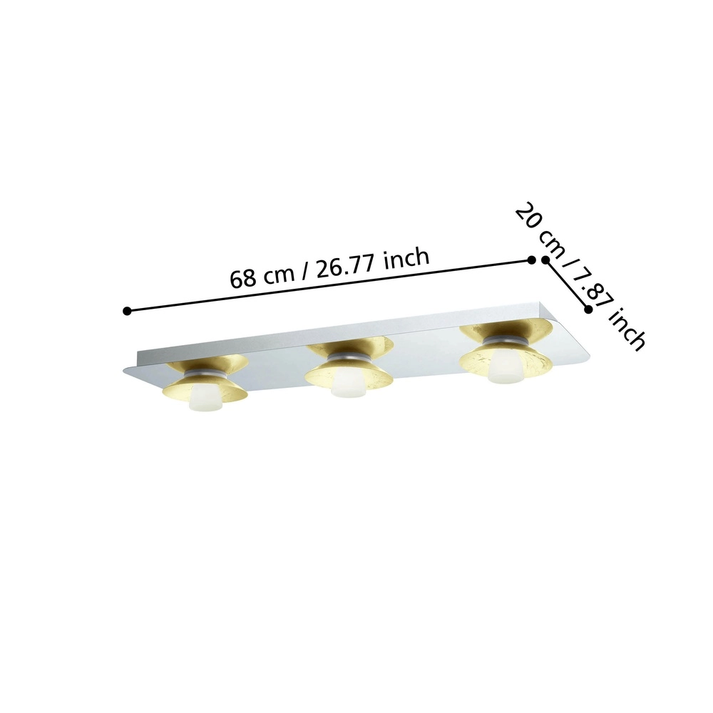 Ceiling lamp Torano 3-light chrome Eglo 9002759975234