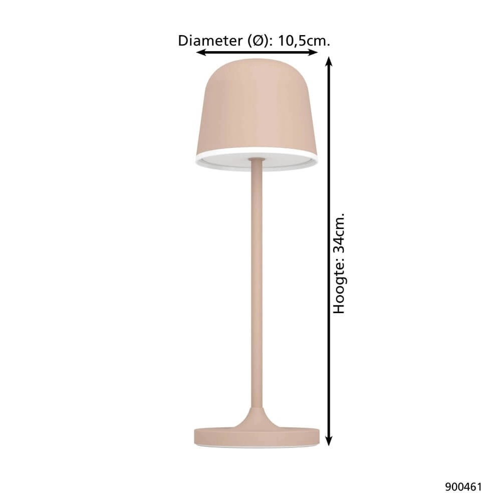 Rechargeable outdoor lamp Mannera Sand brown Eglo 9008606243983