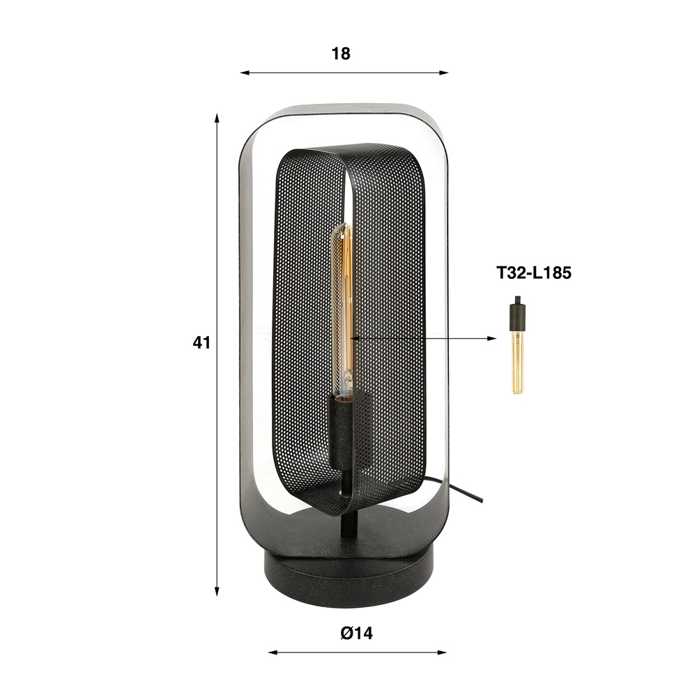 Metal Mesh Table Lamp Mesh 41cm high Lyora 8716803512177