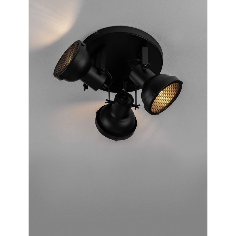 Ceiling lamp Ruvi 3-light black Lyora 5212017446374