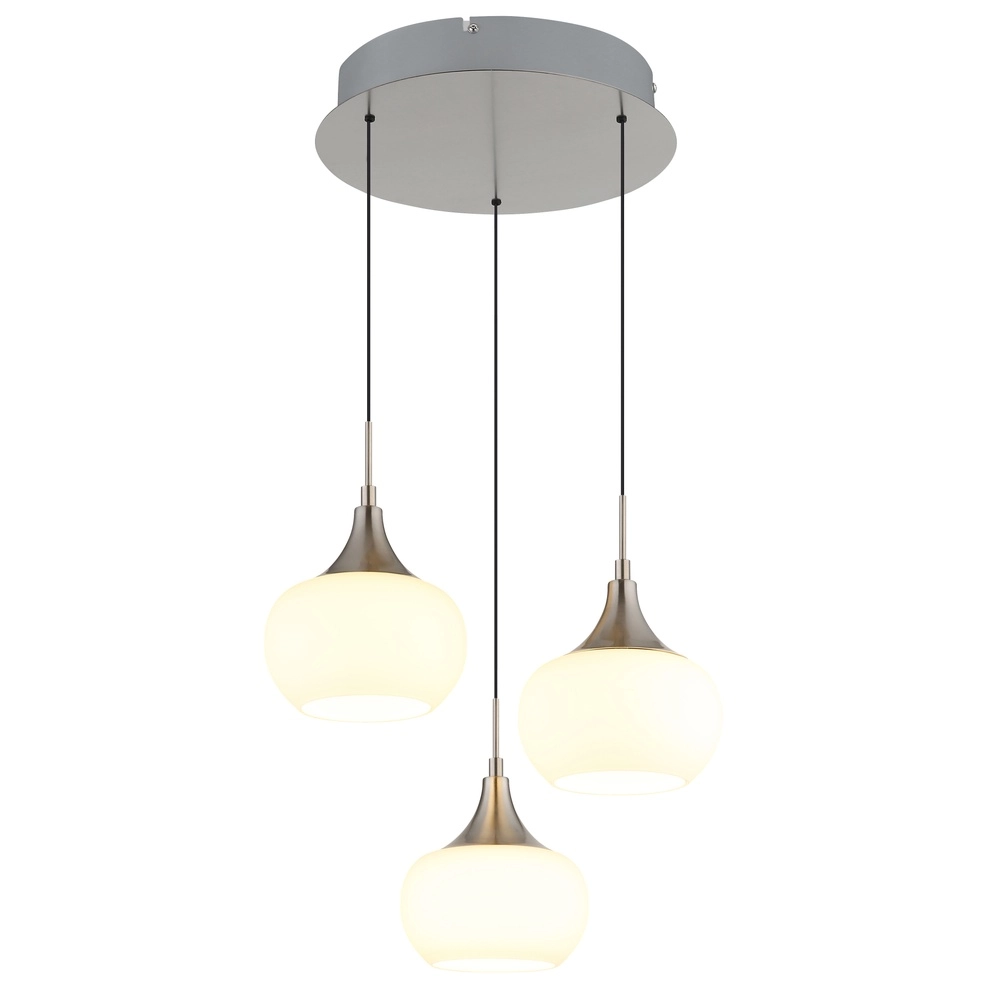 Design pendant lamp Lui 3-light nickel