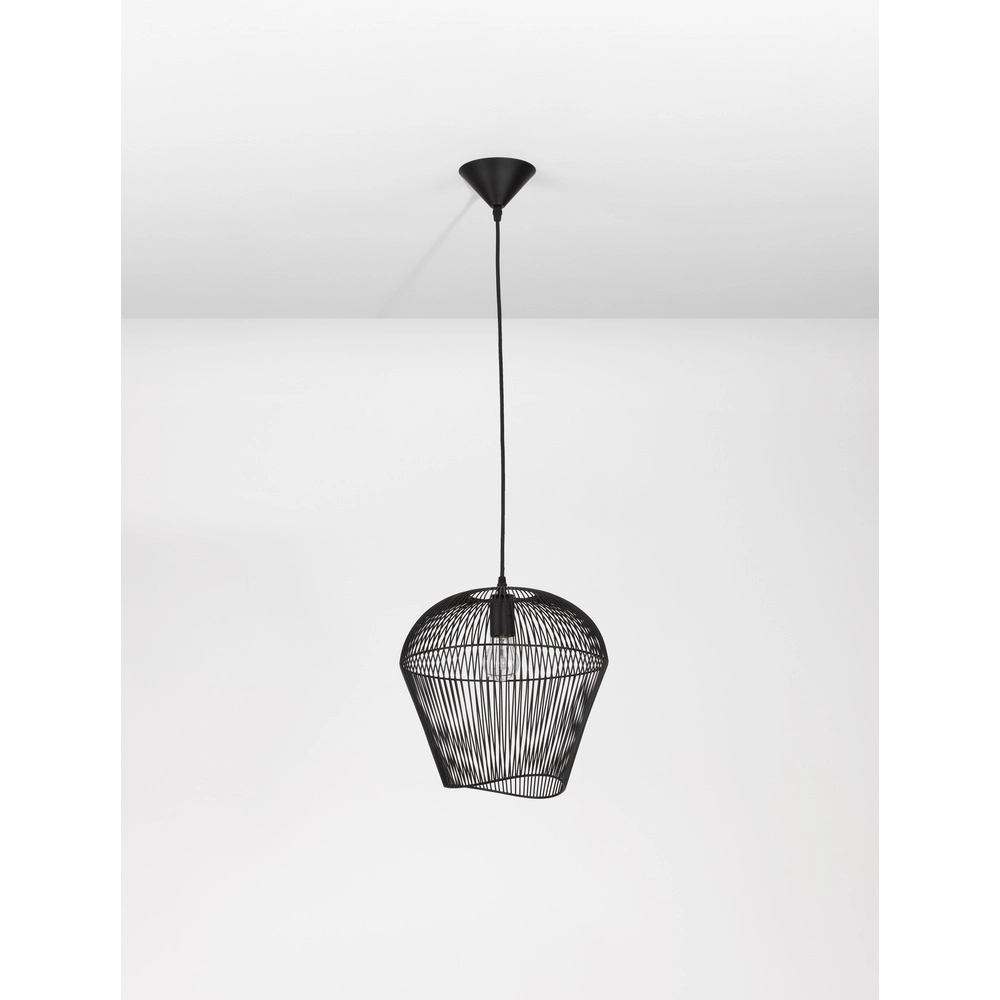 Bohemian pendant lamp Bredo Ø 31.5cm black Lyora 5212017438911