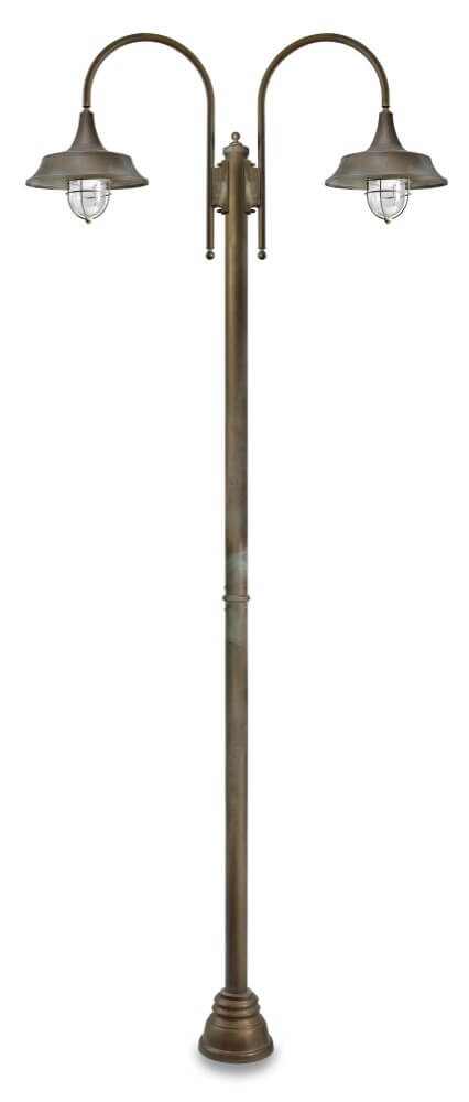Floor lamp Atelier L - aged brass 2-lights