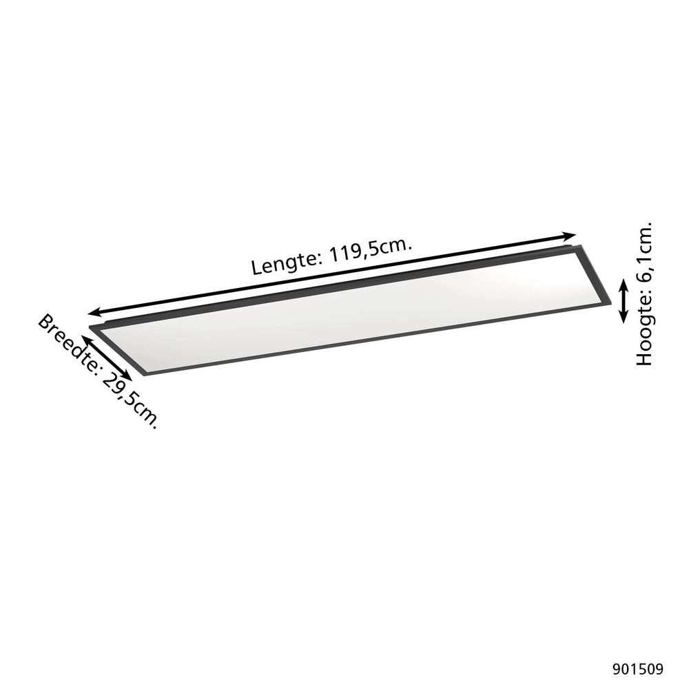 Smart ceiling light Moradillo-Z black 29.5cm Eglo 9008606342136