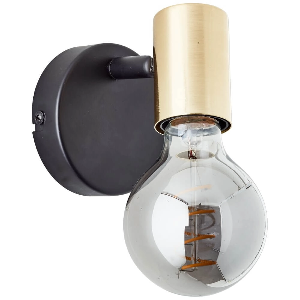 Wall lamp Kerry black with gold Brilliant 4004353409011