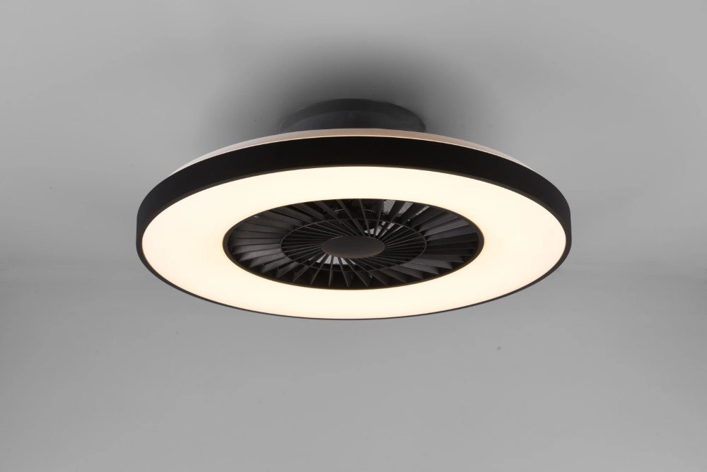 Black ceiling fan Halmstadt Trio 4017807491036