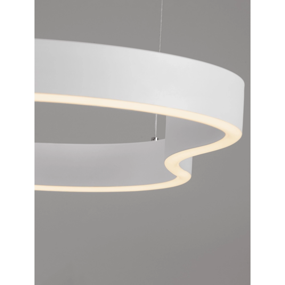 Natural shape pendant lamp Dussa white 120cm Lyora 5212017463067