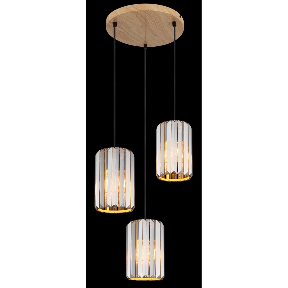 Pendant lamp Run 3-light round Globo 9007371516964