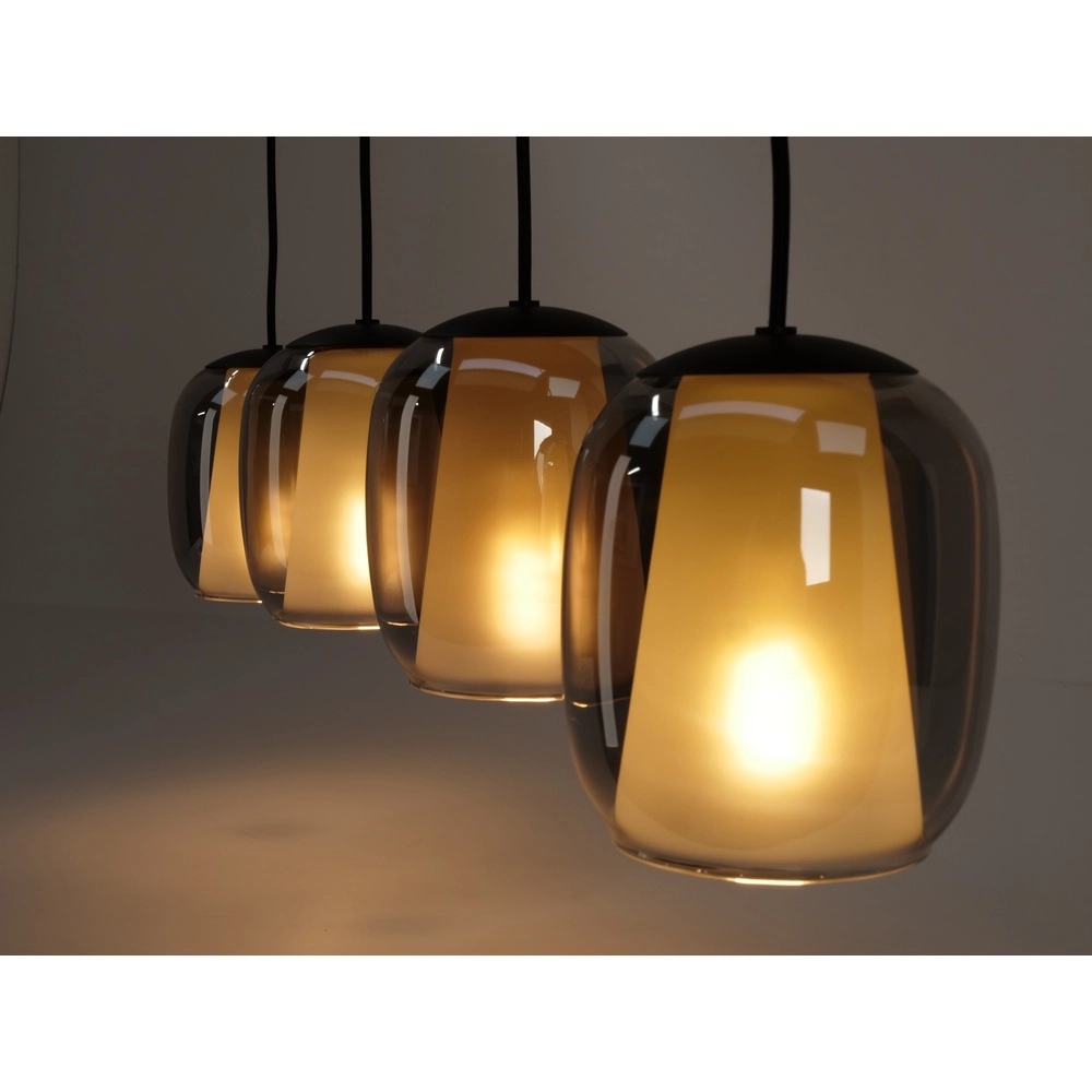 Dining table pendant lamp Ciampino 4L - smoke frosted glass Eglo 9008606312726