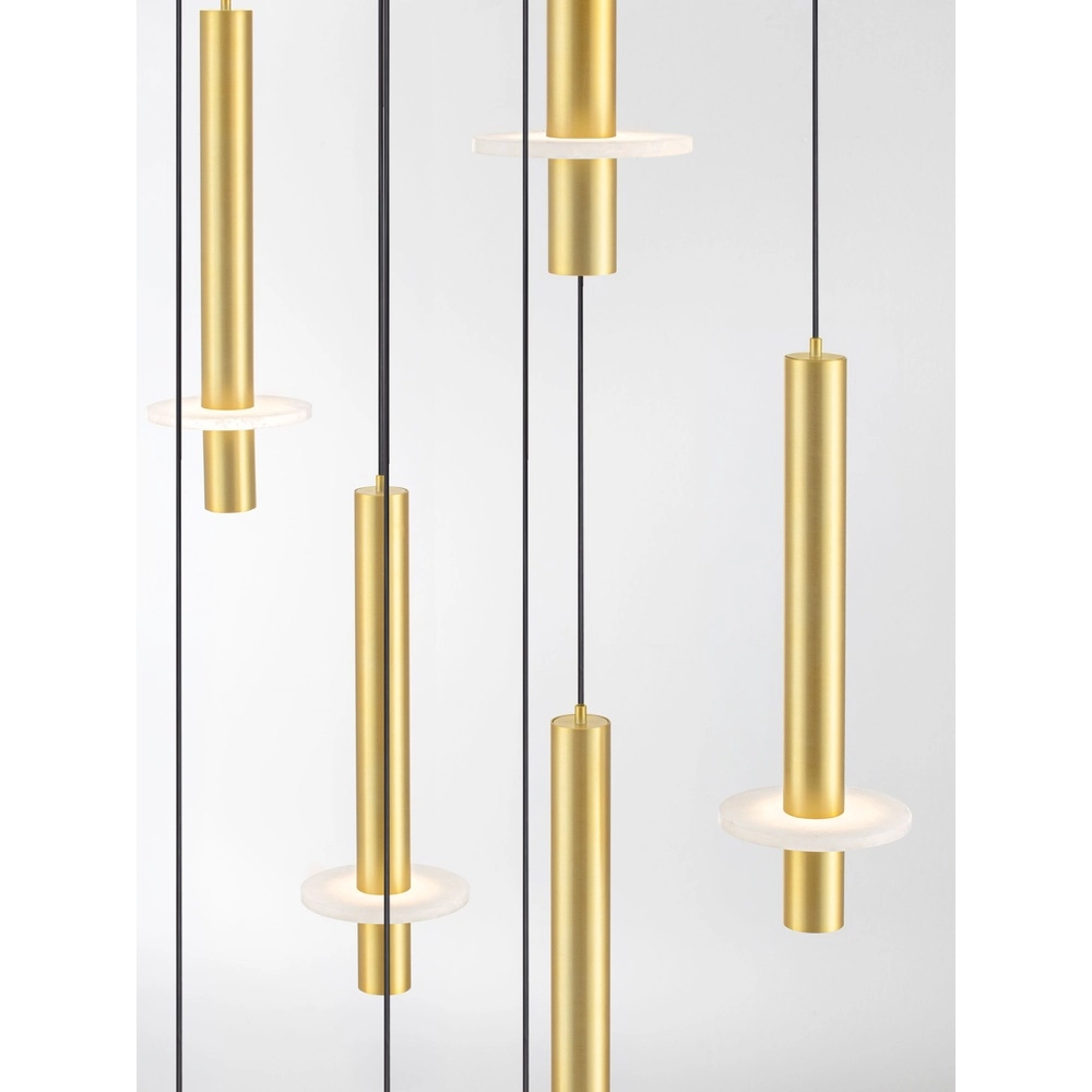 Design pendant lamp Noemi gold with white Ø 62cm Lyora 5212063503328
