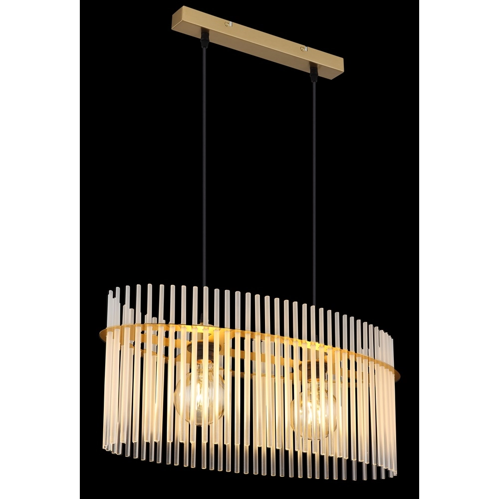 Pendant lamp Gorley Gold with white glass sticks Globo 9007371509140