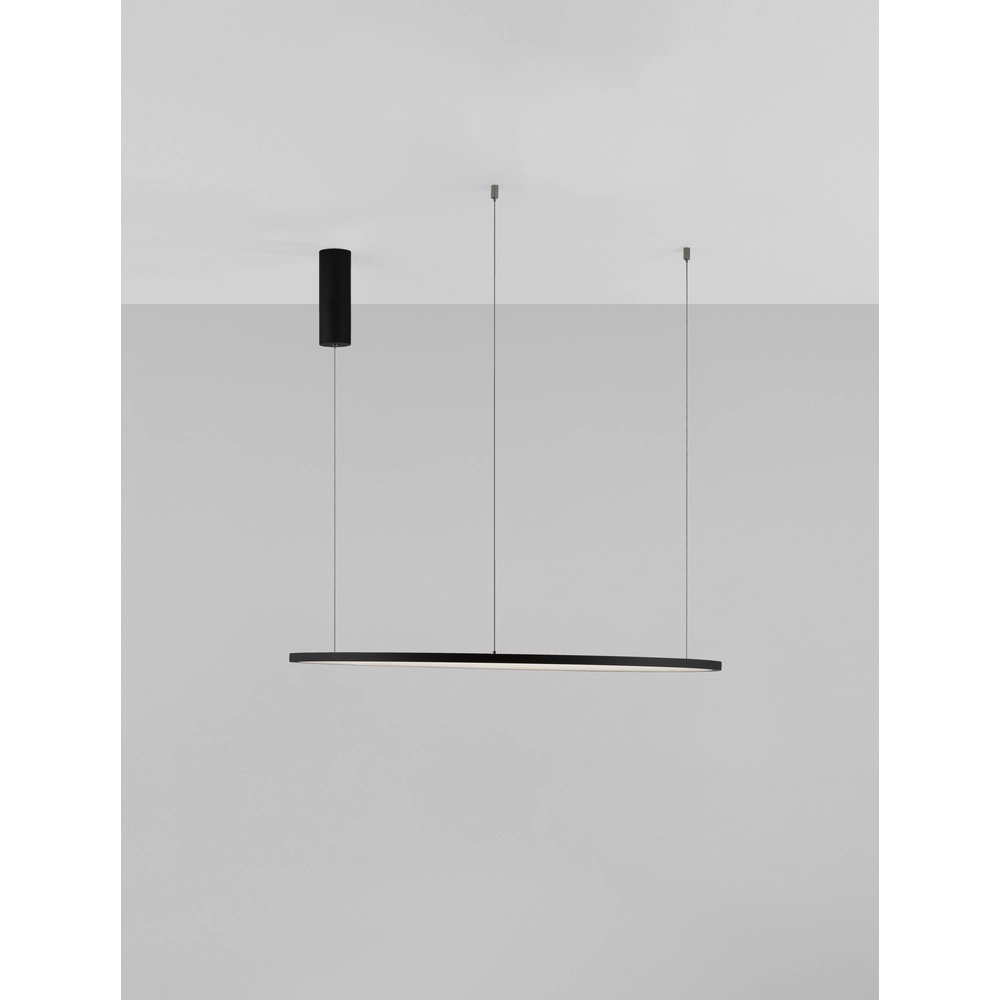Round pendant lamp Tarquin black Ø 80cm Lyora 5212017438300