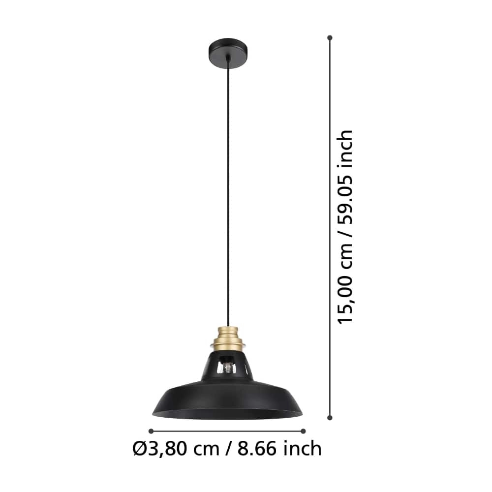 Rural hanging lamp Espinardo Ø 38cm Stars of Light 9008606243358