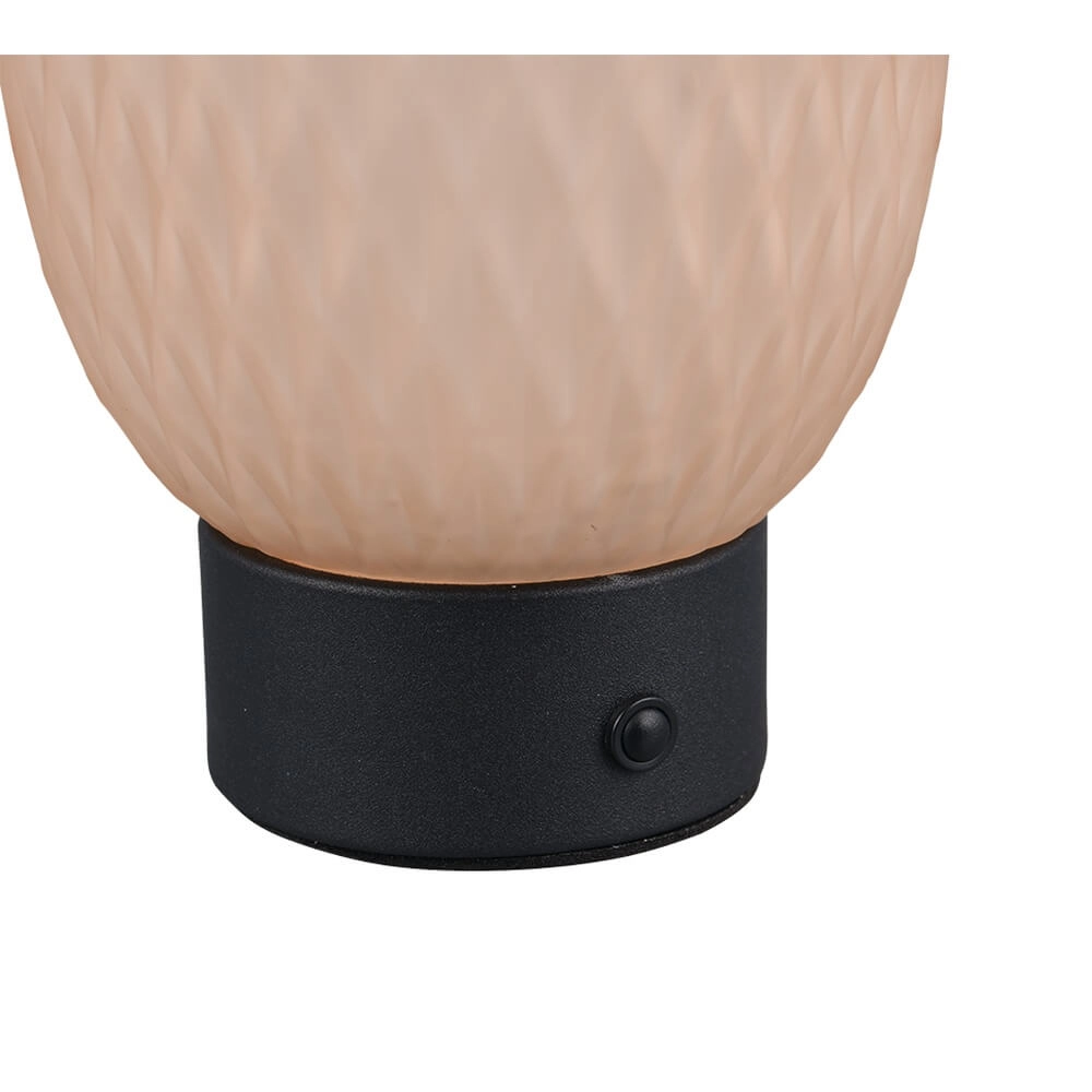 Table lamp Facette black with amber glass Trio 4017807643541