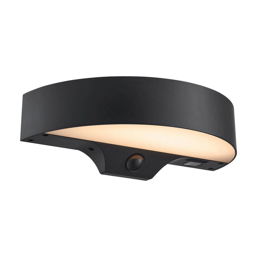 Solar wall lamp Monay black round