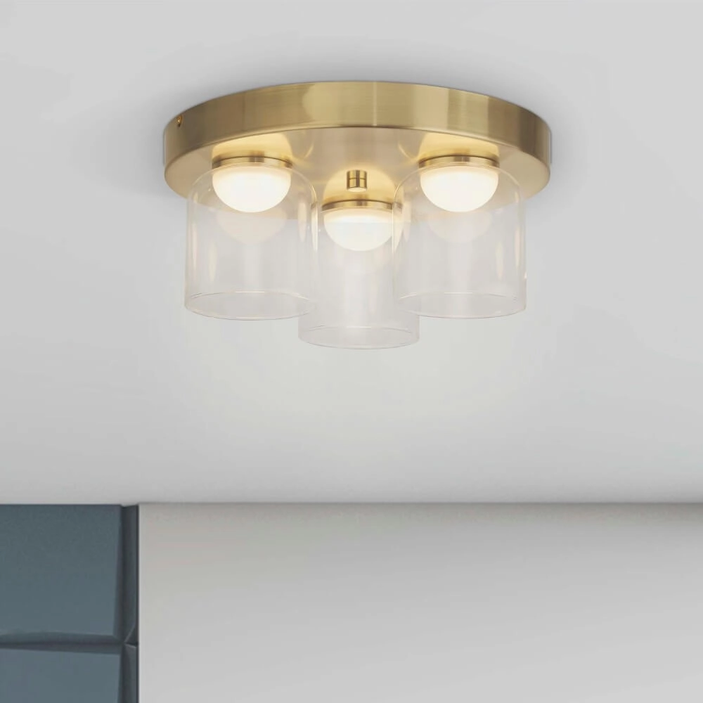 Bathroom ceiling light Highball brass Searchlight 5053423267623