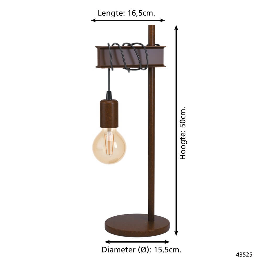 Rusty table lamp Townshend 4 Eglo 9002759435257