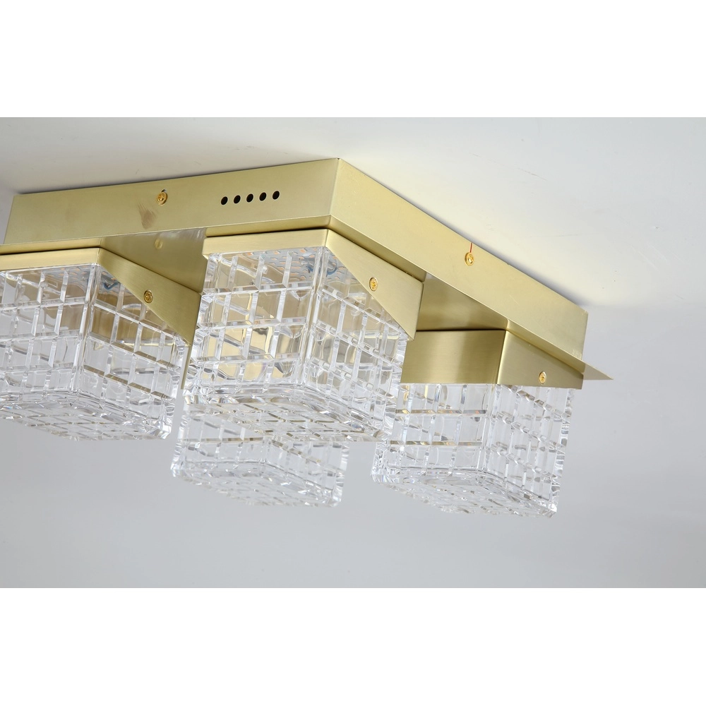 Design ceiling lamp Cuboid 4-light gold Searchlight 5053423304144