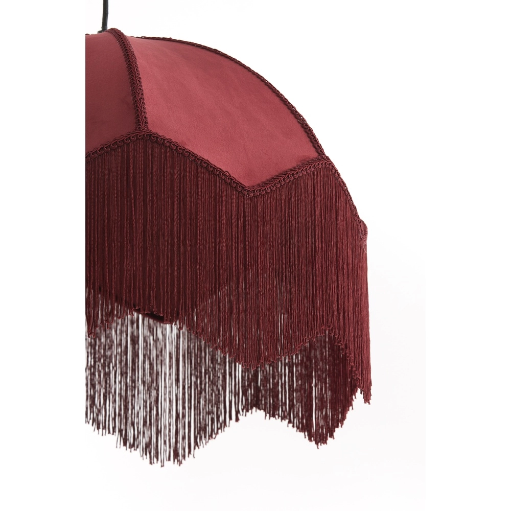 Pendant lamp Malacia Ø 60cm - velvet bordeaux Light & Living 8717807759292