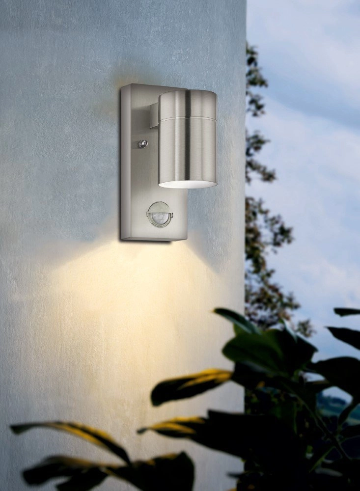 Stainless steel wall spot Riga 5 with sensor Eglo 9002759995690
