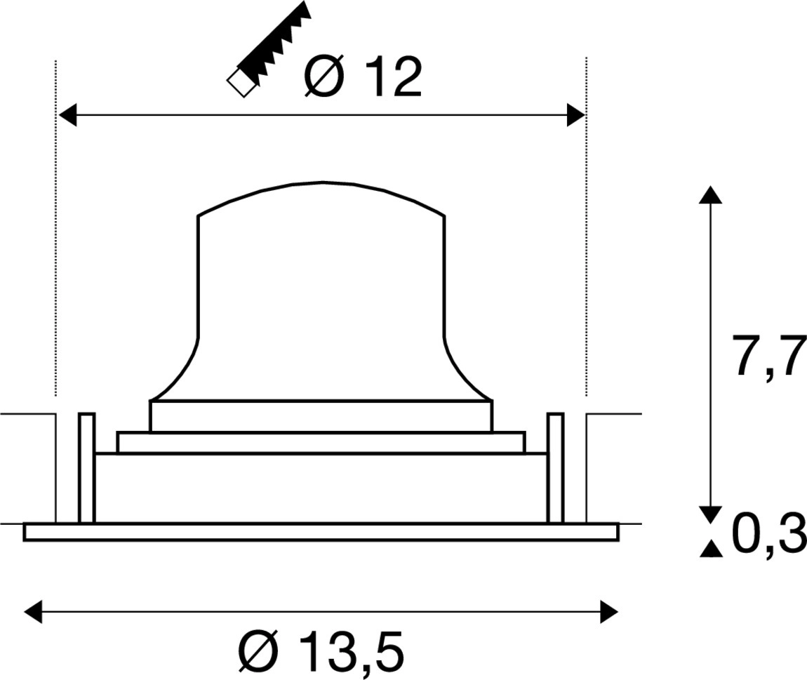 Recessed spotlight Numinos Move M black 2700K - 20deg SLV 4024163311052
